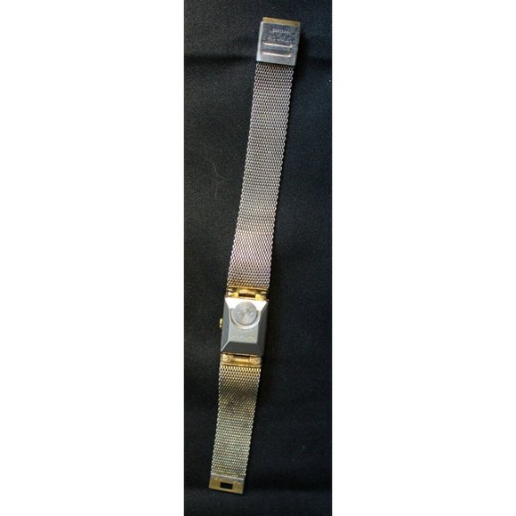 Vtg 70s Timex Cell Electric Wrist Watch FOR PARTS Milanese Stainless Steel Woman - Picture 3 of 5